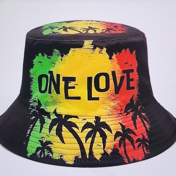 Retro Colorful \'One Love\' Bucket Hat Unisex main image 4